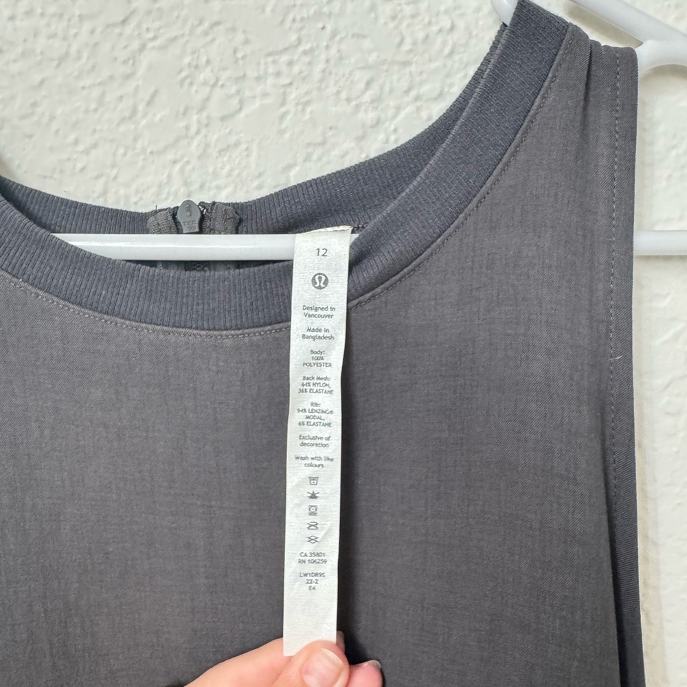 lululemon athletica Grey Drawstring Tank Dress - Picture 6 of 7